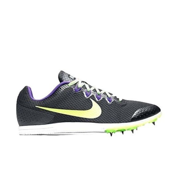 Nike Mens Zoom Rival D Track Field Spikes Black Green Purple Lightweight Size 6 - Picture 2 of 7